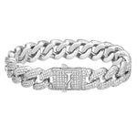 12mm white gold  iceman cuban bracelet by Iceman Society
