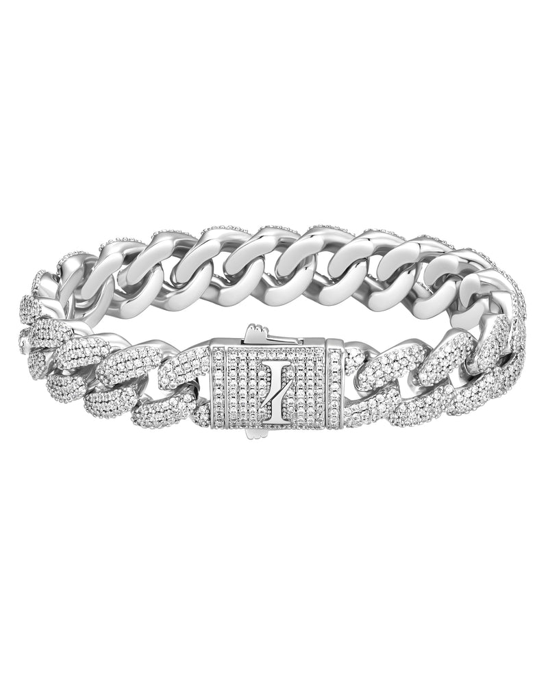 ICEMAN 12mm キューバン ブレスレット White Gold 商品写真