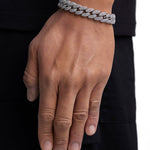 12mm white gold iceman cuban bracelet by Iceman Society