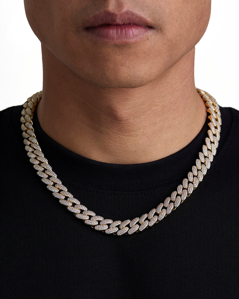 ICEMAN SET 12mm キューバン チェーン & ブレスレットセット 18K Gold 着用写真
