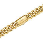 12mm 18k gold plain cuban necklace by Iceman Society