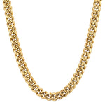 12m 18k gold plain cuban necklace by Iceman Society