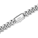 12mm white gold plain cuban necklace by Iceman Society