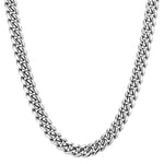 12mm white gold plain cuban necklace by Iceman Society