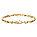 3mm 18k gold plain cuban bracelet by Iceman Society