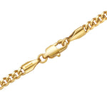 3mm 18k gold plain cuban necklace by Iceman Society