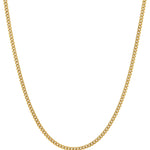 3mm 18k gold plain cuban necklace by Iceman Society