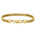5mm 18k gold plain cuban bracelet by Iceman Society