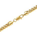 5mm 18k gold plain cuban necklace by Iceman Society