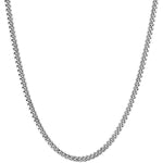 5mm white gold plain cuban necklace by Iceman Society