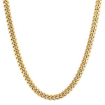 8mm 18k gold plain cuban necklace by Iceman Society