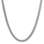 8mm white gold plain cuban necklace by Iceman Society