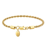 3mm 18k gold rope bracelet by Iceman Society