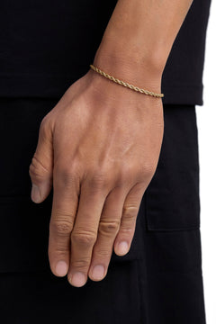 THE ROPE - 3mm ロープ ブレスレット (18K Gold)