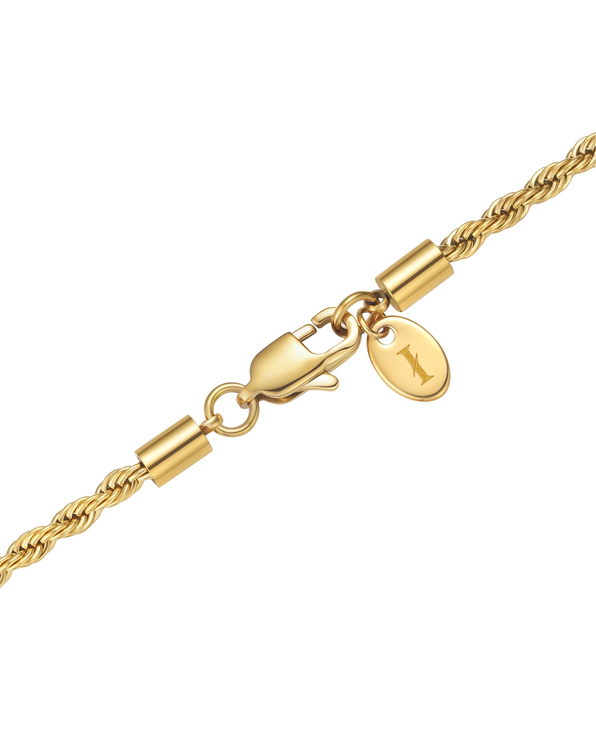3mm 18k gold rope necklace by Iceman Society