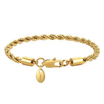 4mm 18k gold rope bracelet by Iceman Society