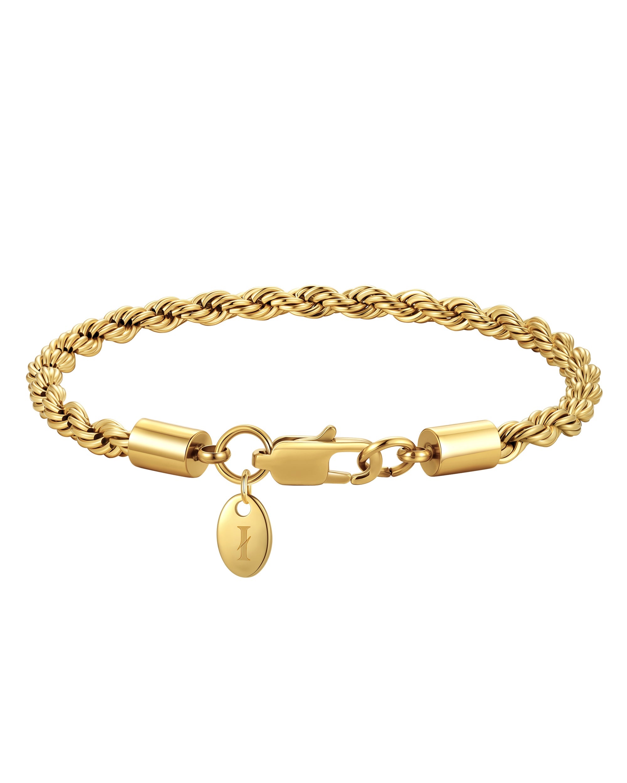 4mm 18k gold rope bracelet by Iceman Society