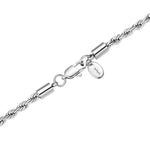 4mm white gold rope necklace by Iceman Society
