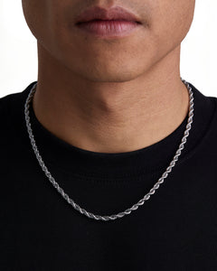 THE ROPE  - 4mm ロープ チェーン (White Gold)
