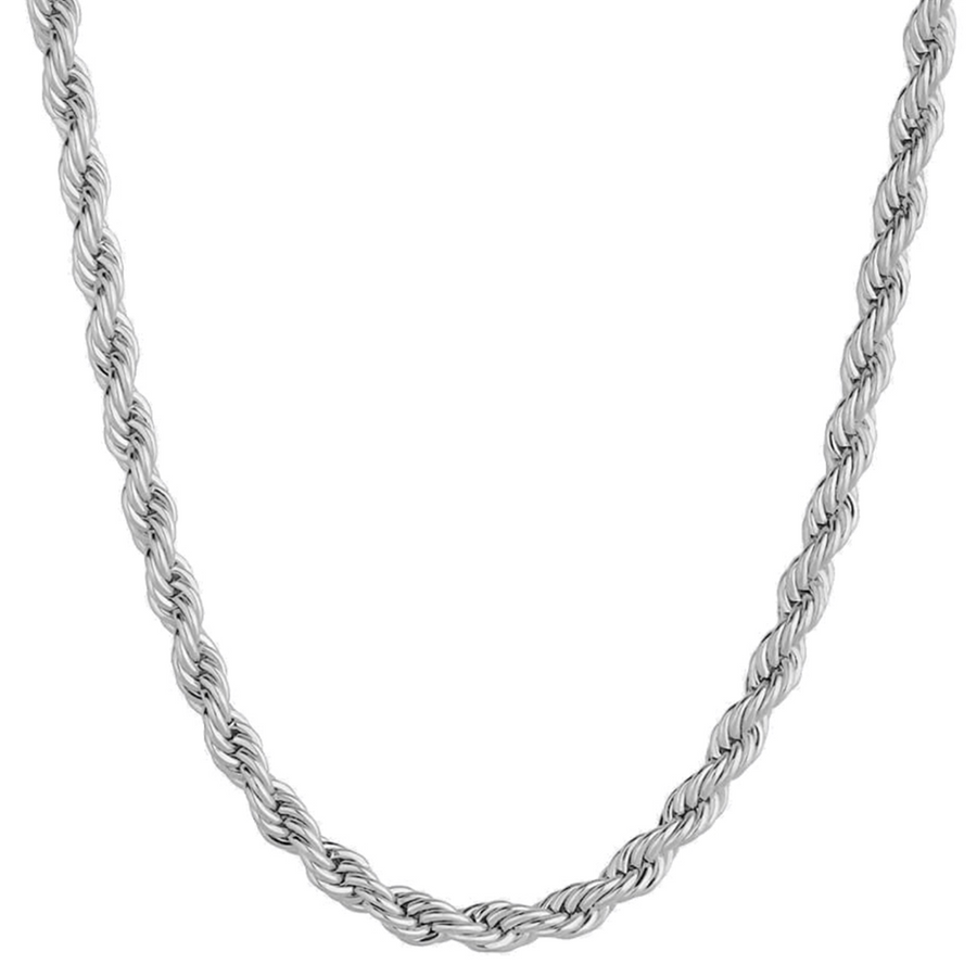 THE ROPE  - 3mm-6mm 麻花項鍊 (White Gold)