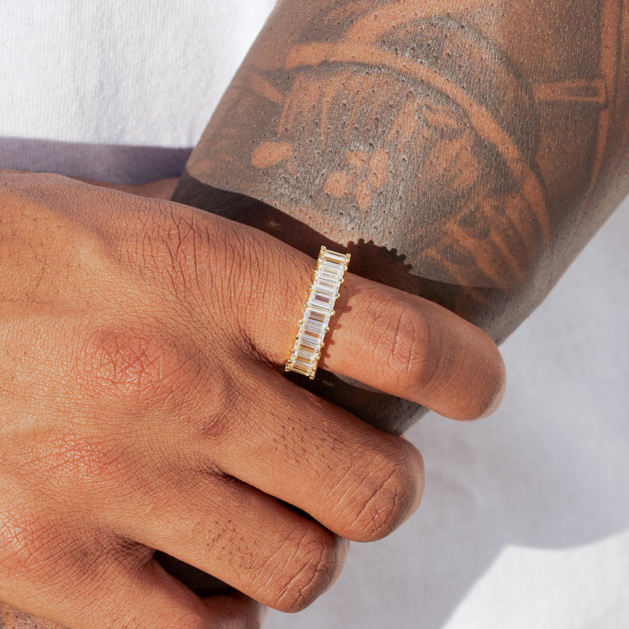 FREEZE ROCK RING - 18K GOLD